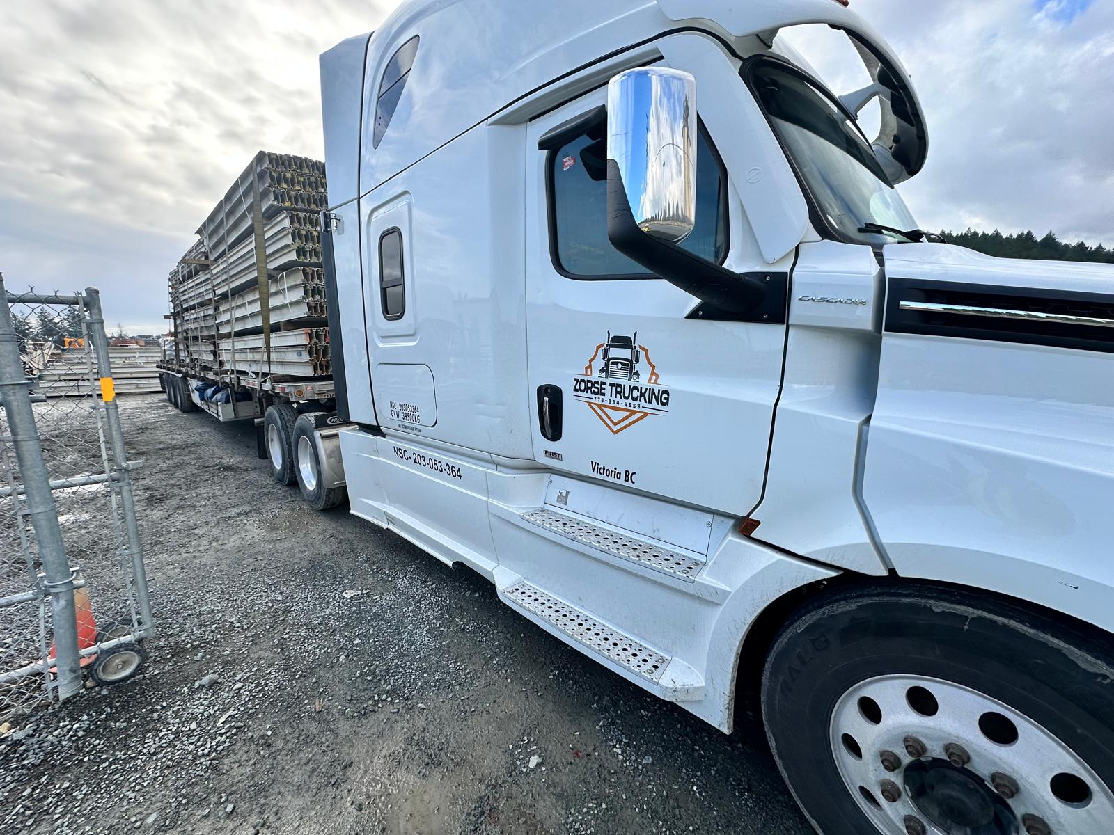 Zorse Trucking truck on highway